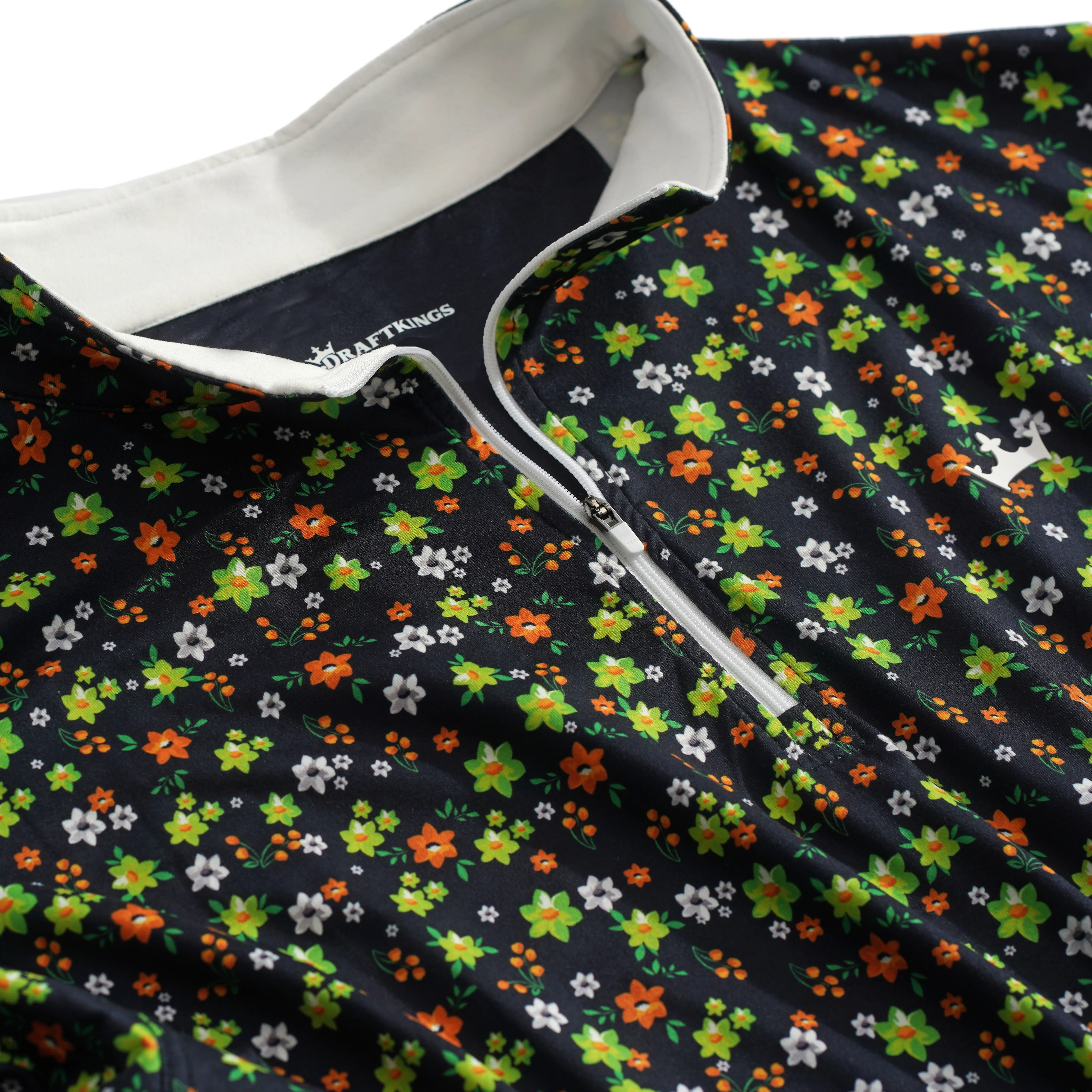 DraftKings Men's Floral Golf Quarter Zip - Image 3