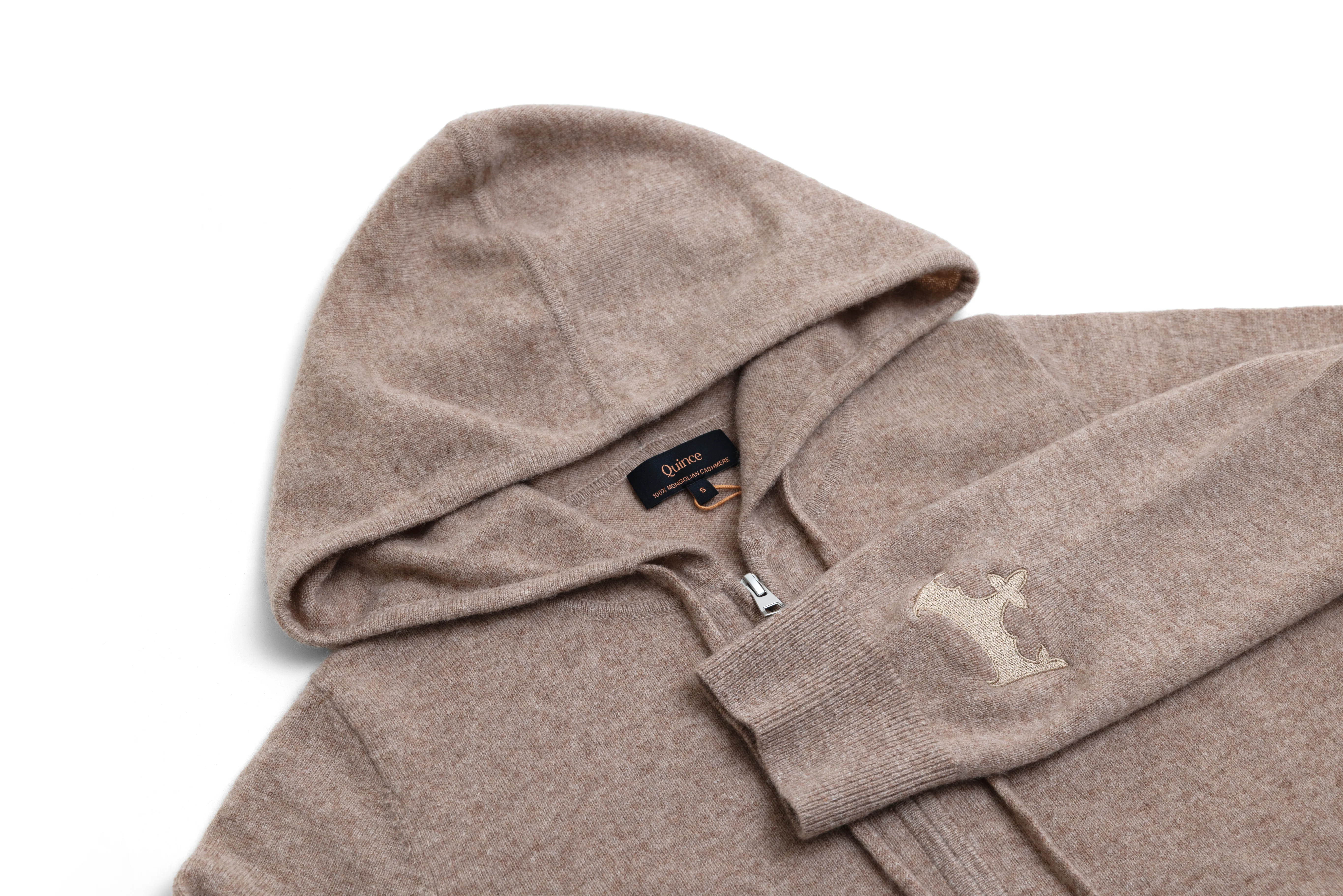 DraftKings x Quince Women's Mongolian Cashmere Full-Zip Hoodie - Image 4