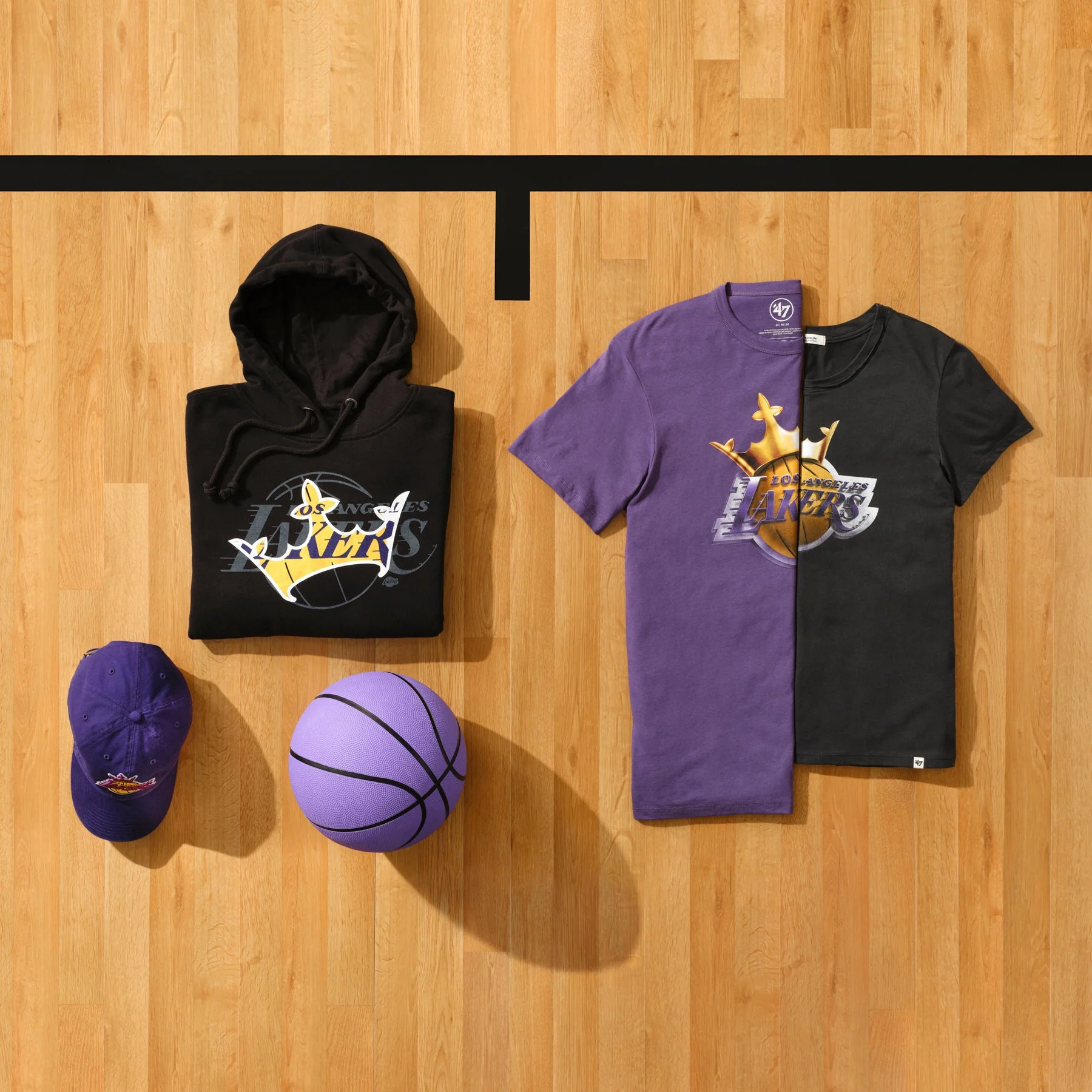 Los Angeles Lakers Crown '47 Women's Frankie T-Shirt - Image 4